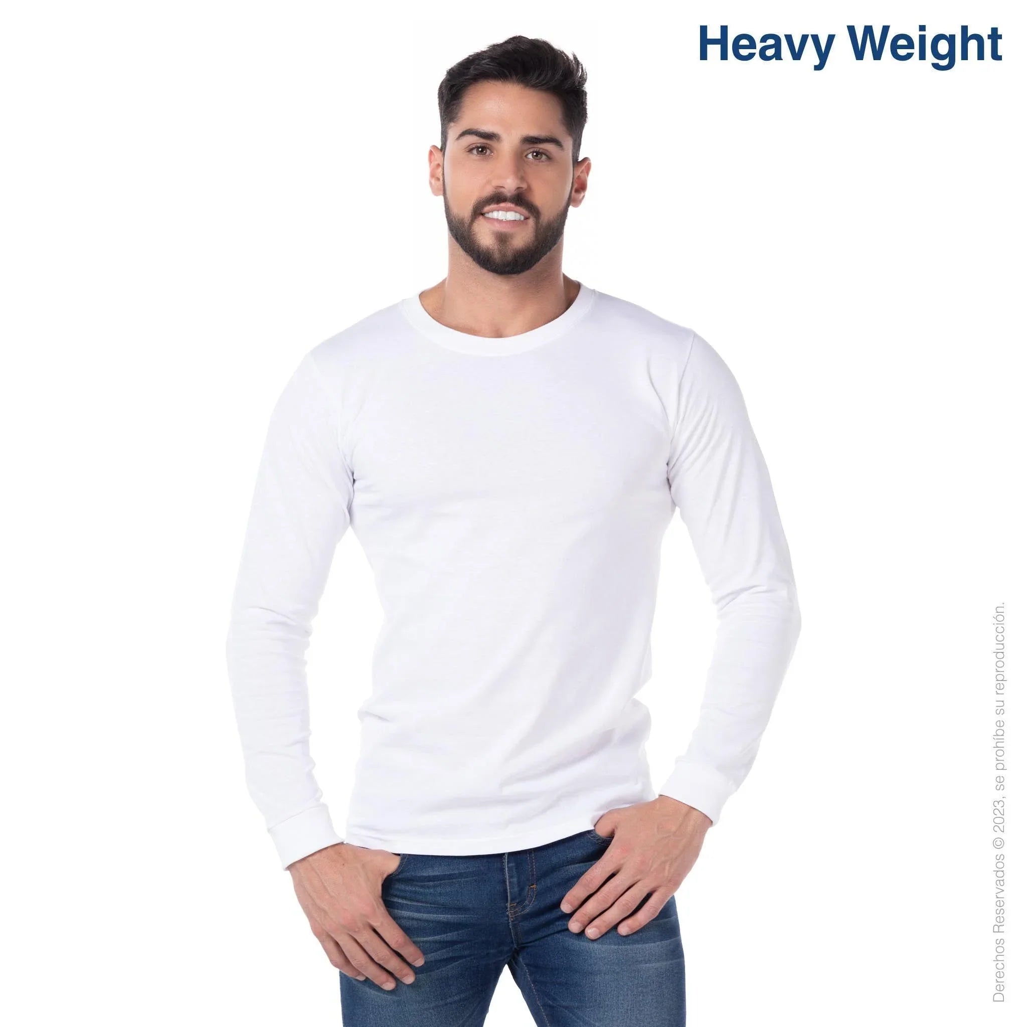 Yazbek Men's Heavy Weight T-Shirt 3-Pack – 5.9 Oz Crew Neck, Short Sleeve, Screen Print Safe, White, Small