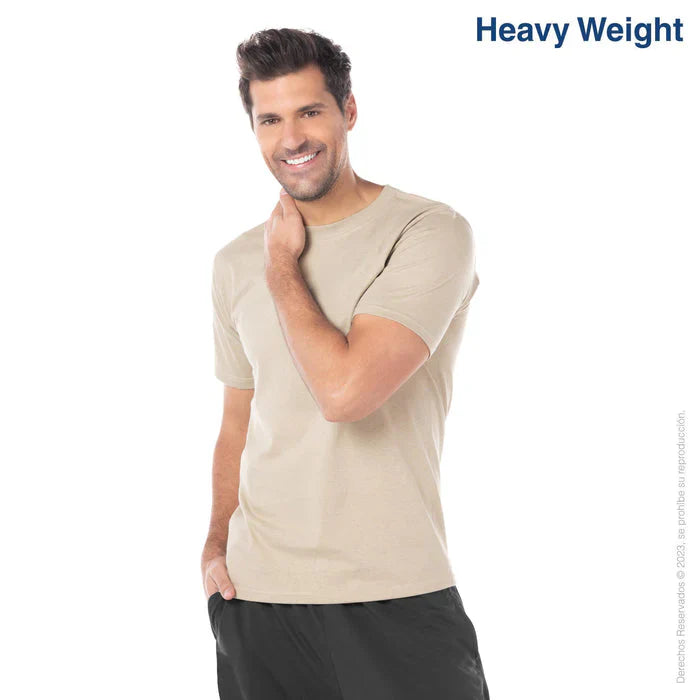 Custom Men's Heavy Weight Crew Neck Short Sleeve T Shirt