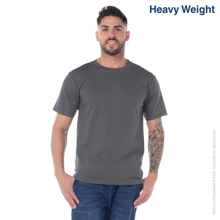 Custom Men's Heavy Weight Crew Neck Short Sleeve T Shirt