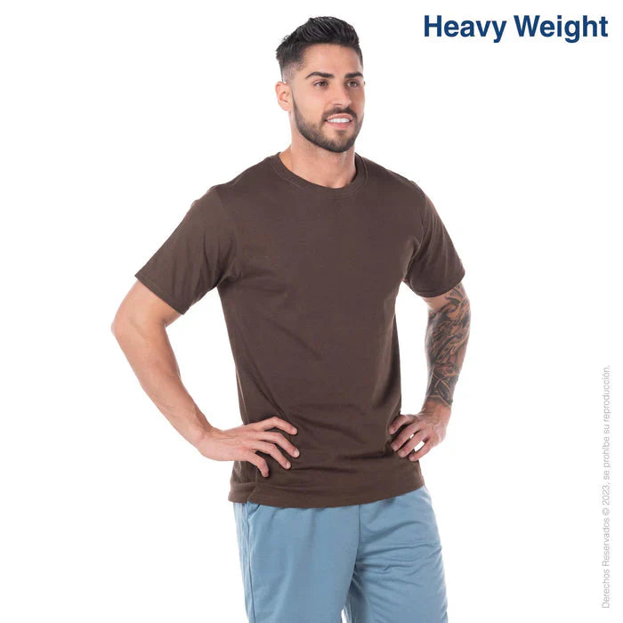 Custom Men's Heavy Weight Crew Neck Short Sleeve T Shirt