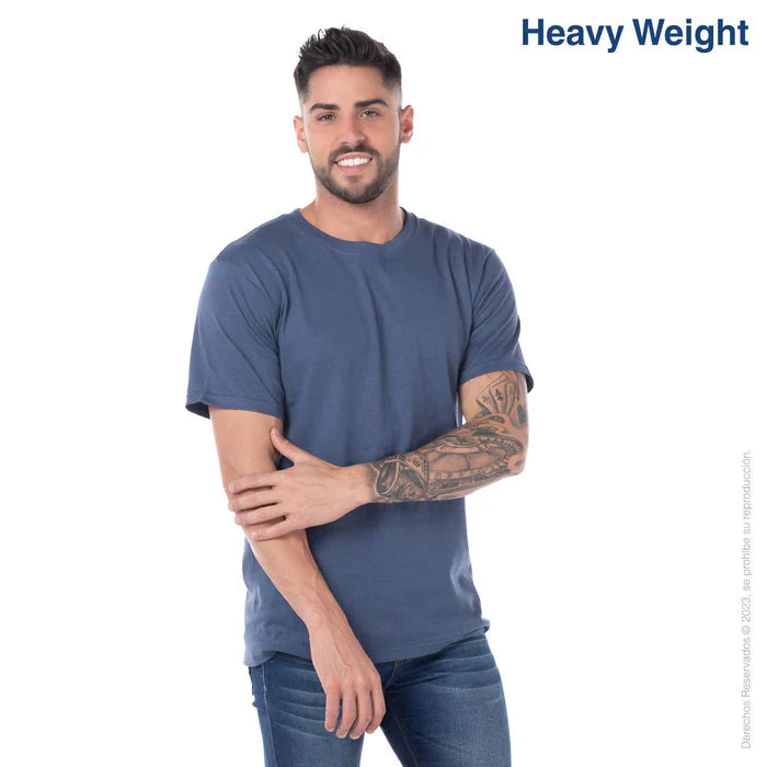 Custom Men's Heavy Weight Crew Neck Short Sleeve T Shirt