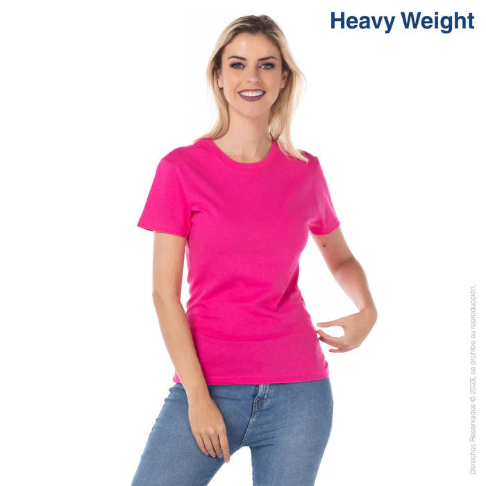 Custom Women’s Heavy Weight Crew Neck Short Sleeve Silhouette T-Shirt